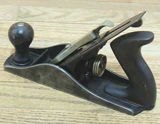 TYPE 16 1933 - 1941 STANLEY BAILEY No.  4 SMOOTH PLANE - VINTAGE HAND TOOL - U.  S.  A. 2