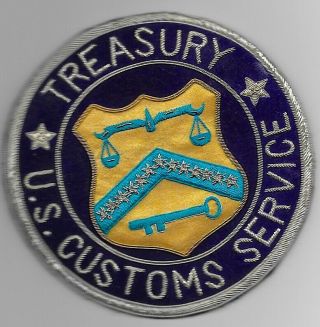 Large 5 - Inch Police Federal U.  S.  Customs Treasury Ceremonial Bullion Old Patch