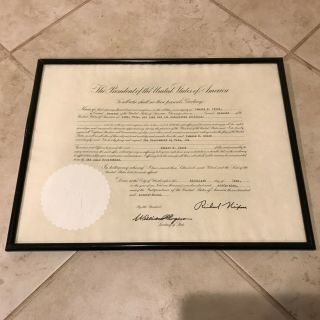 President Richard Nixon Signed Appointment Document