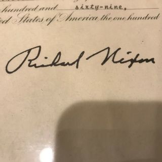 President Richard Nixon Signed Appointment Document 4