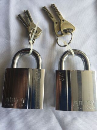 Abloy Enforcer 341 Padlock Finland High Security Lock W/ Two Keys