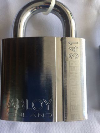 Abloy Enforcer 341 Padlock Finland High Security Lock w/ Two Keys 2