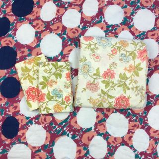 Vintage Bibb Double Full Size Fitted Sheet And 2 Pillowcases Set Colorful Floral