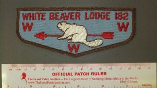 Boy Scout Oa 182 White Beaver First Flap 2560ii