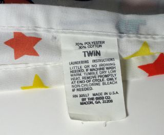 Vintage 80 ' s California Raisins Twin Flat Sheet 1988 USA Bed Cartoon Fabric 5
