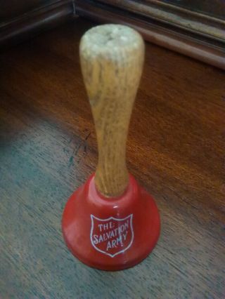 Salvation Army Hand Bell - - Small And Red