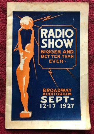 Rare Antique 1927 Broadway Auditorium Buffalo Ny Buffalo Radio Trades Program