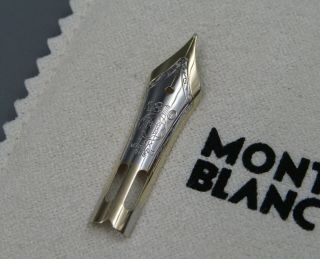 Montblanc Fountain Pen Part Meisterstuck N.  146 Nib 14kt F With Solid Gold