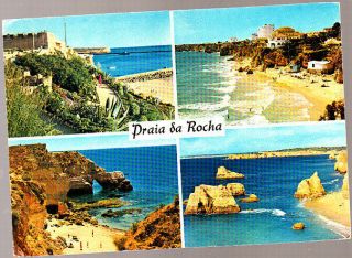 Vintage Postcard Portugal,  Praia Da Rocha,  Algarve