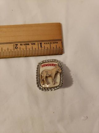 Extremely Rare 1960 ' s DEMOCRAT BOLO TIE CLIP with Donkey Cool Vintage Piece 4