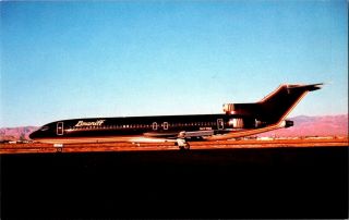 Braniff International Boeing 727 - 227 Las Vegas Airport Aircraft Postcard