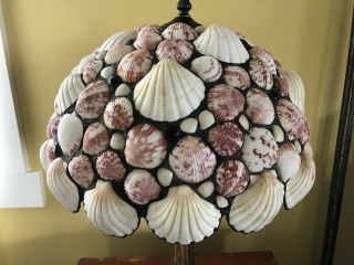 Antique Seashell Lamp Shade Tiffany Arts Crafts Shade Only 4