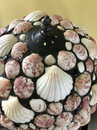 Antique Seashell Lamp Shade Tiffany Arts Crafts Shade Only 6