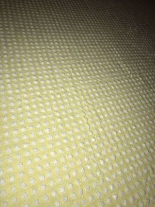 Sweet Twin Morgan Jones Yellow With White Popcorn Vintage Chenille Bedspread 5