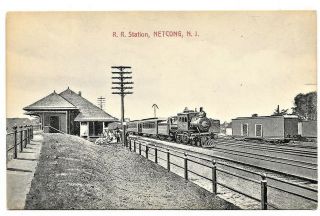 Early Post Card Rr Station Netcong Nj