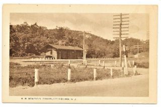 Early Post Card Rr Station Charlotteburg,  Nj