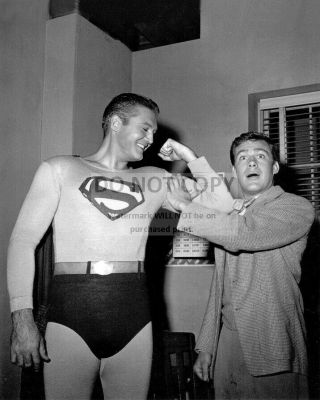 George Reeves And Jack Larson In " Adventures Of Superman " - 8x10 Photo (dd668)