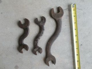 Vintage Set Of Three S Shaped Open End Wrenches Two Billings One Jh Williams
