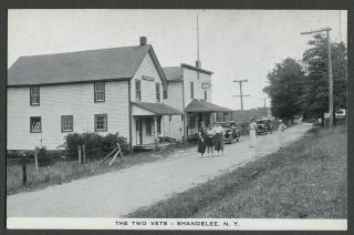 Shandelee Ny: C.  1920s Postcard The Two Vets Village Store & Post Office?