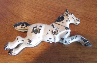 Vintage Antique Cast Iron Galloping Running Horse From Bank Or Toy 5 " 1900 