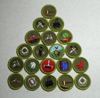 20 Boy Scout Merit Badges - Most Type F (set B)