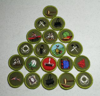 20 Boy Scout Merit Badges - most type F (Set B) 2