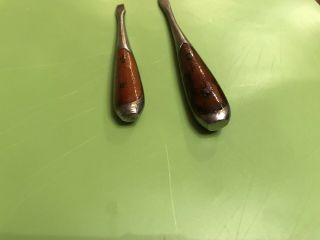 Set of 2 collectible vintage screwdrivers Wood handles Made in Germany 3