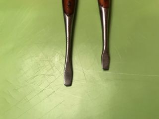 Set of 2 collectible vintage screwdrivers Wood handles Made in Germany 4