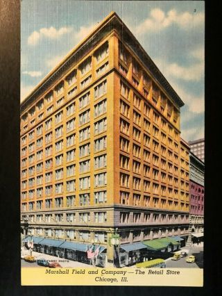 Vintage Postcard 1907 - 1915 Marshall Field And Company Retail Store Chicago Ill.