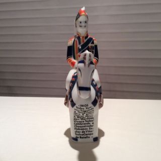 Sargadelos porcelain military figurine statue soldier on horse Spanish colorful 2