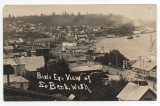 1910 Rppc Postcard Of Birds Eye View Of South Bend Washington