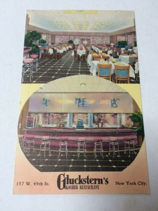 Vintage Linen Postcard,  Gluckstern 