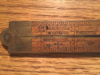 Antique folding rulers: 2 12 and 24 inch ivory 39 and wood 62 5