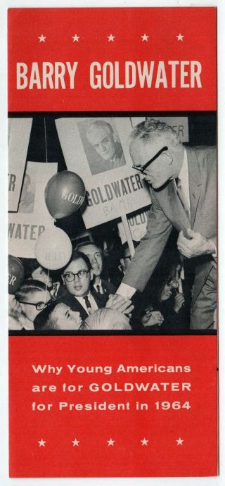 1964 Barry Goldwater Brochure Political President Republican Gop Youth For Barry