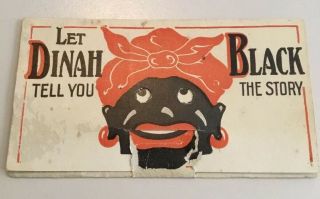 Black Americana Racist Post Card Moving Eyes And Mouth Priced Low