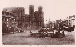 Carnarvon - Castle Square,  Children Posing - Real Photo By N.  Wales Postcard Co