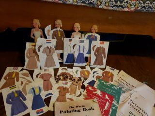 Girl Scout Brownie Paper Dolls From Around The World And Books Stories Stickers