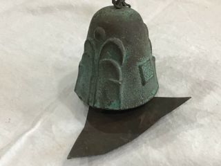 Arcosanti Paolo Soleri Small 2.  75” Cast Bronze Wind Chime Bell