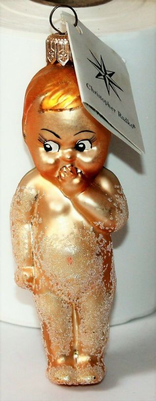 1996 Christopher Radko Babykins Baby Angel Cherub Ornament