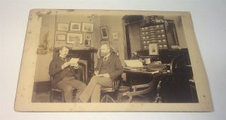 Rare Antique American Medical Doctors Cornelius Agnew Assistant NY Cabinet Photo 2