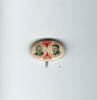 1940 Browder & Ford Communist Party Jugate Picture Campaign Button