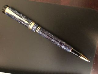 Parker Duofold Rollerball Pen Marbled Blue