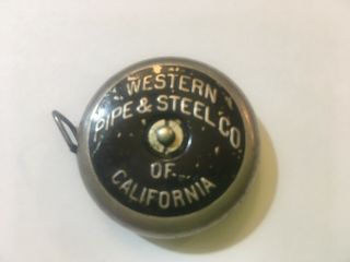 Lufkin Advertising Vintage Measuring Tape Western Pipe & Steel Co.  Of California