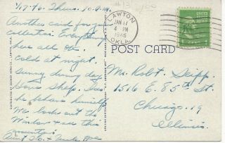 Postcard OK Oklahoma Lawton Mt Scott Road Wichita Mountains Posted 1946 2