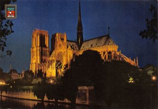Vintage Postcard 1984,  Notre Dame The Our Lady Cathedral,  Paris France 74p
