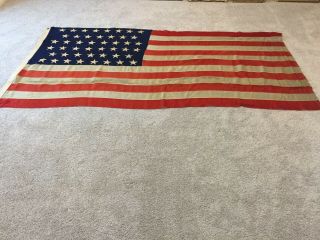 Large Antique 46 Star Flag Usa United States Large American Flag 53 " By 104 "