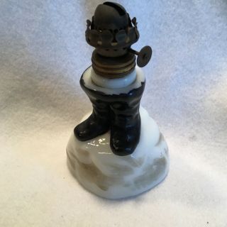 Rare Base Only For Santa Claus Antique Miniature Oil Lamp