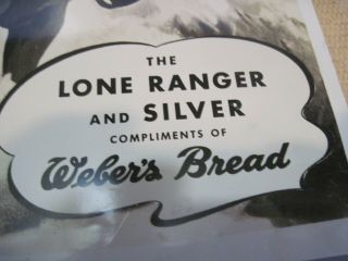 The Lone Ranger& Silver,  for Weber ' s Bread 1939 Black & white 8 