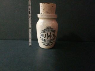 Antique Numol Tonic and Nervine Body Builder Stoneware Crock&Cork Advertisement 7