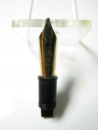Rare Stuby 14ct Ob Nib & Feeder For Pelikan 100n Fountain Pen